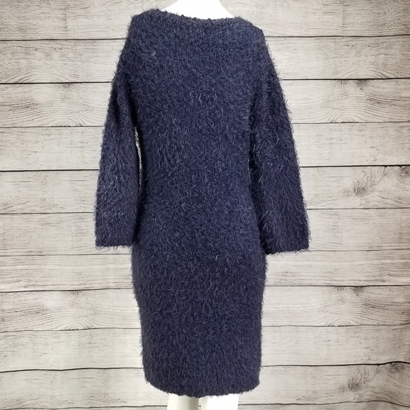 Jack BB Dakota S Fuzzy Eyelash Knit Sweater Dress Teddy Purple - Picture 5 of 8